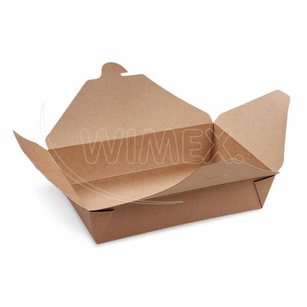 Food box (PAP/PE) nepremastiteľný kraft `L` 195 x 138 mm 1400ml [50 ks]
