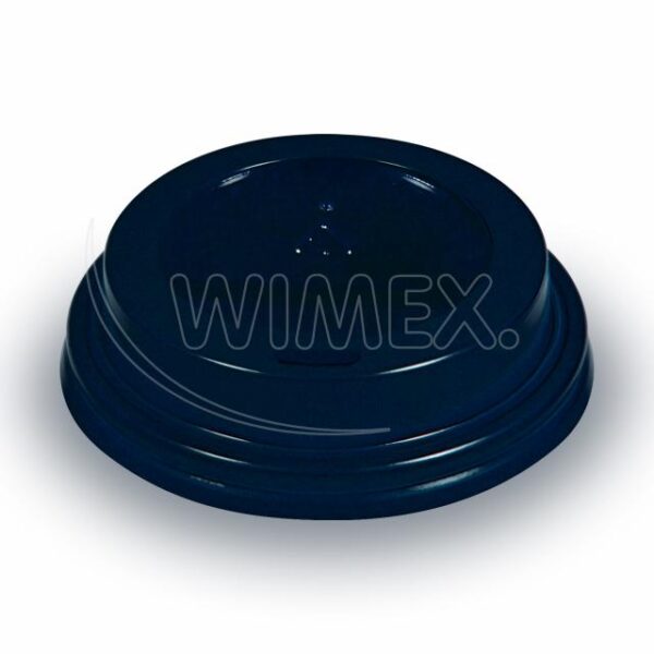 Viečko vypuklé (PS) čierne O73mm [100 ks], 73 mm